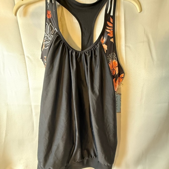 Younique Black and Orange Floral Women's Swimsuit - Picture 10 of 11